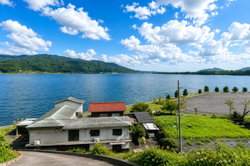 天橋立温泉　ホテル北野屋の阿蘇海と山並みの眺望
