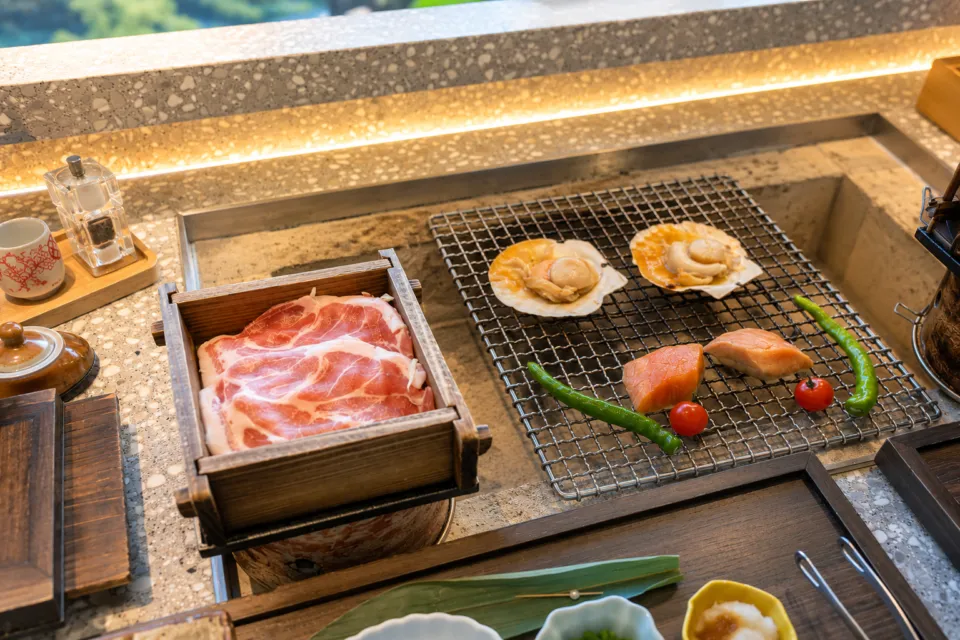 センチュリーマリーナ函館の囲炉裏焼き
