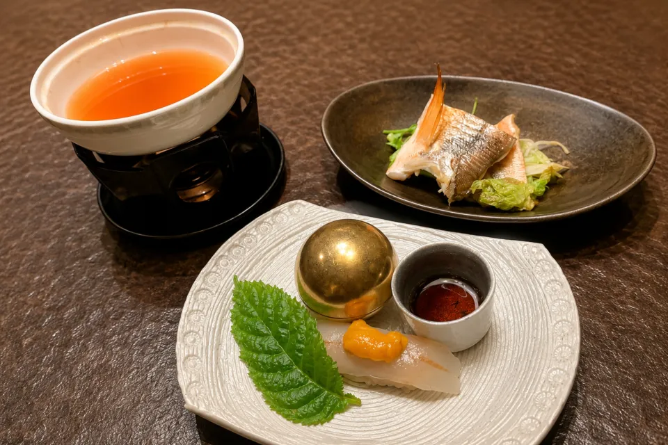 箱根吟遊の刺身と魚料理