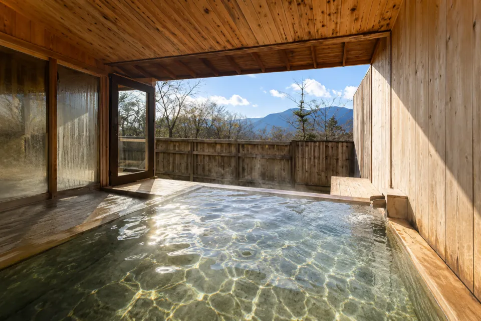 箱根リトリート föreの山を望む半露天風呂