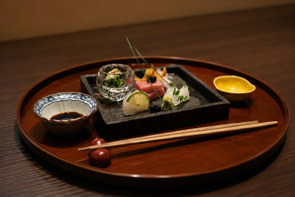箱根・翠松園の刺身の盛り合わせ