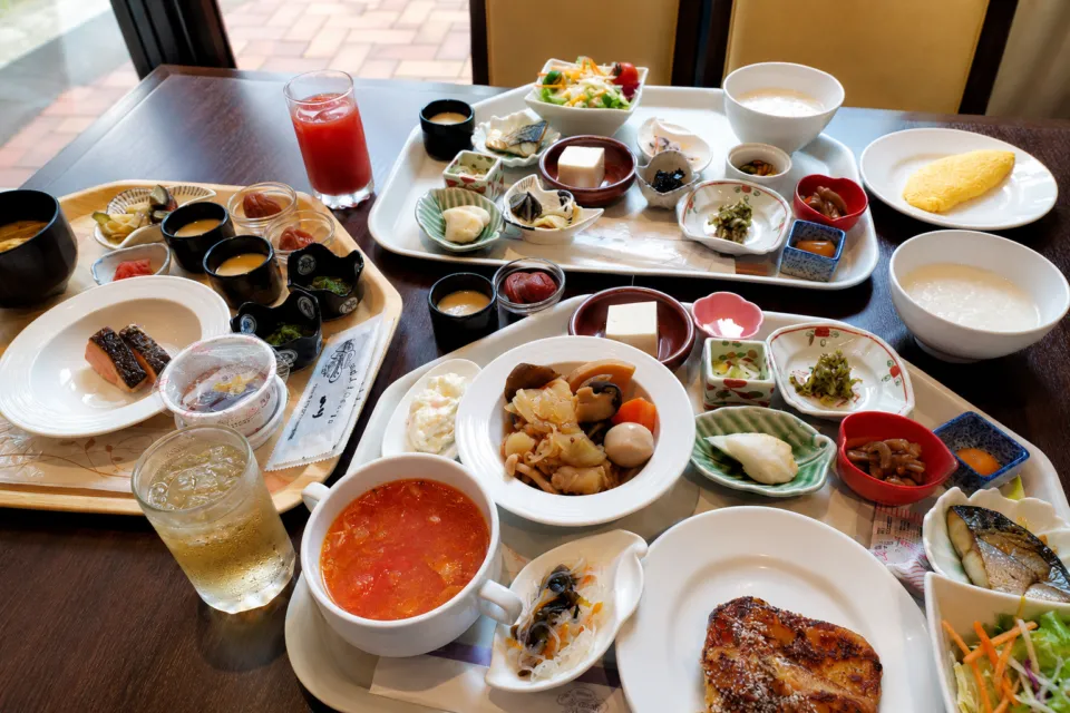 ホテルエピナール那須の和洋朝食料理