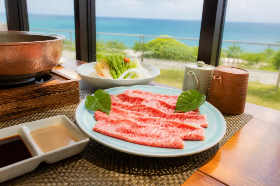 宮古島来間リゾート シーウッドホテルの日本料理 吉祥で提供される料理