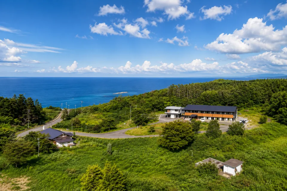 男鹿温泉 結いの宿 別邸つばきの眼下に広がる日本海