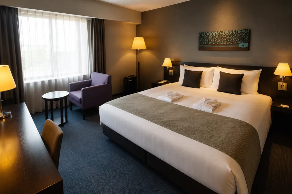 THE GATE HOTEL 雷門 by HULICのキングベッドを備えた客室