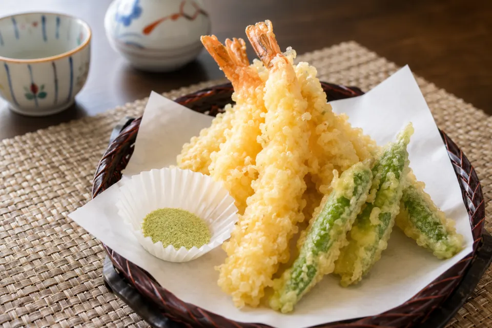 宿 花屋徳兵衛の海老と野菜の天ぷら