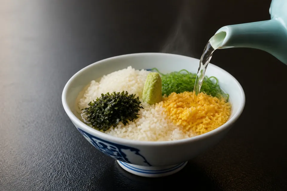 味皆美 ふじな亭の鯛めしに出汁を注ぐ場面