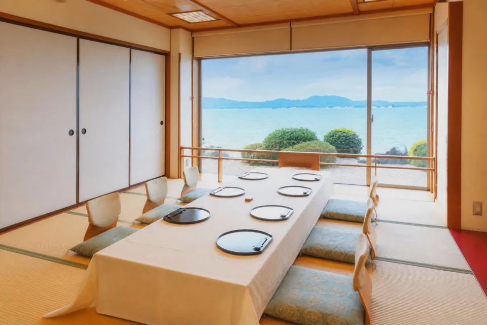 味皆美 ふじな亭の宍道湖を望む座敷席