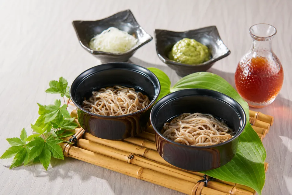 レストラン「シャモニー」の朝食の信州そば