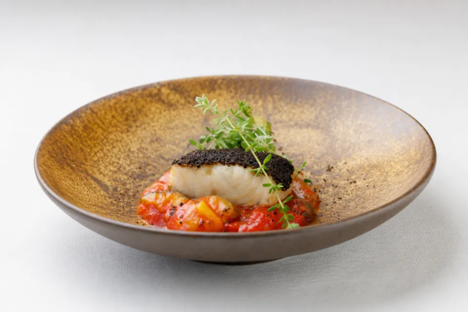 レストラン「シャモニー」のモンターニュの魚料理