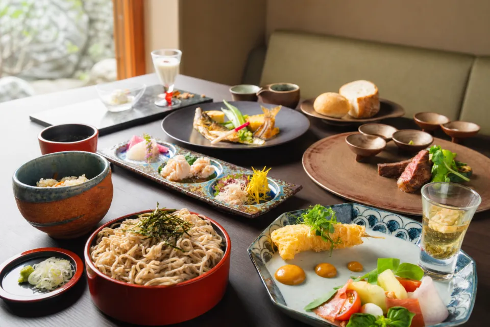 秩父長瀞温泉 大人の隠れ癒し宿 花湯別邸の創作料理コース