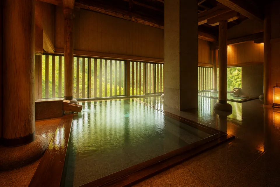 伝承千年の宿　佐勘の竹林に囲まれた名取の御湯