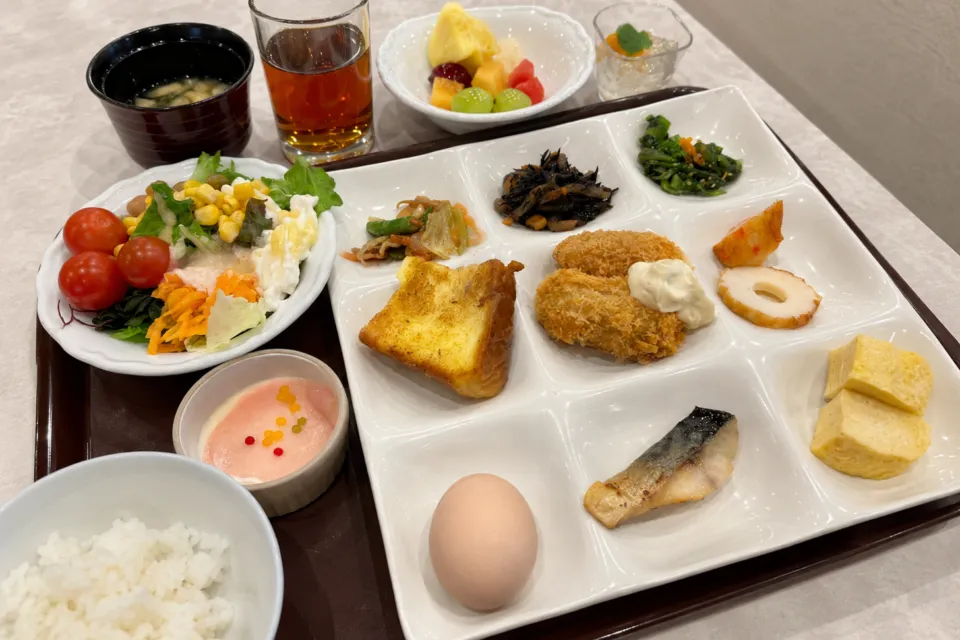 福山ニューキャッスルホテルの朝食プレート