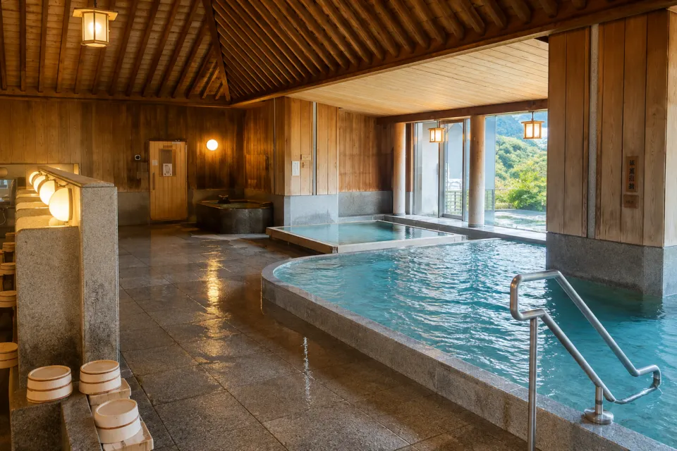 下呂温泉 水明館の大浴場