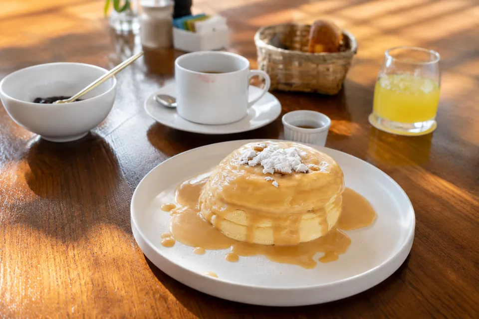 ハレクラニ沖縄のパンケーキと朝食ドリンク