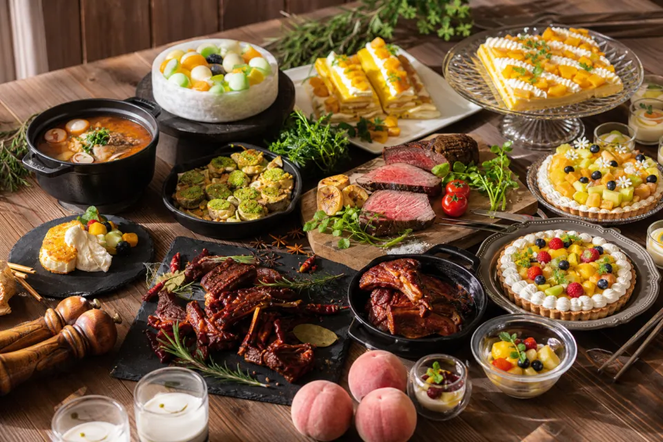 ヒルトン成田のテラス レストランの彩り豊かなビュッフェ料理