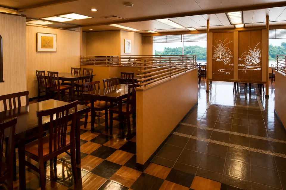 ヒルトン成田の日本料理 松風の落ち着いた店内
