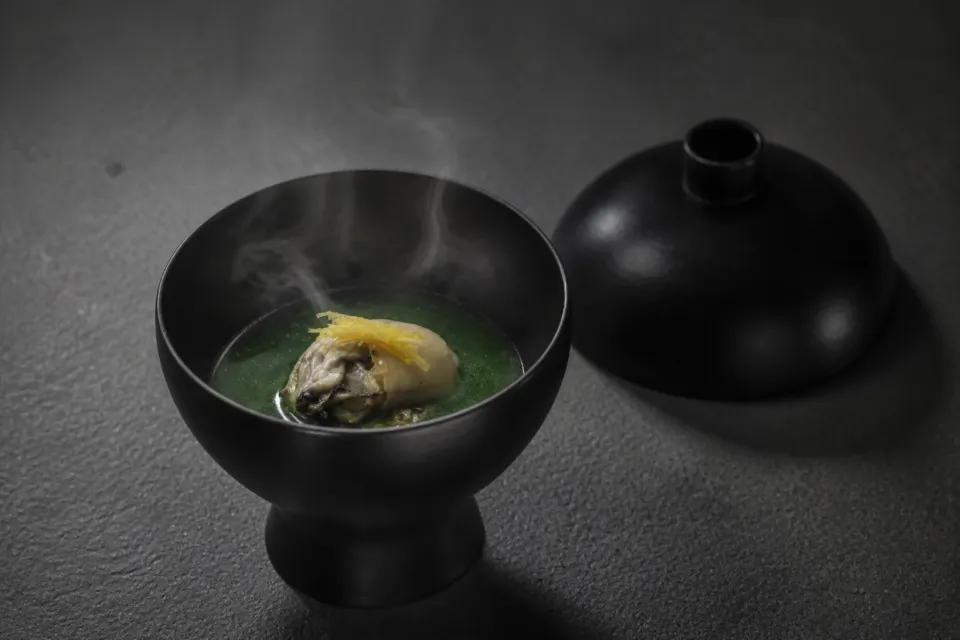 星のや京都の冬の会席料理と器