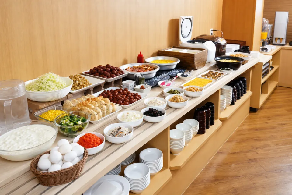 HOTEL AZ 福岡糸島店の朝食バイキング