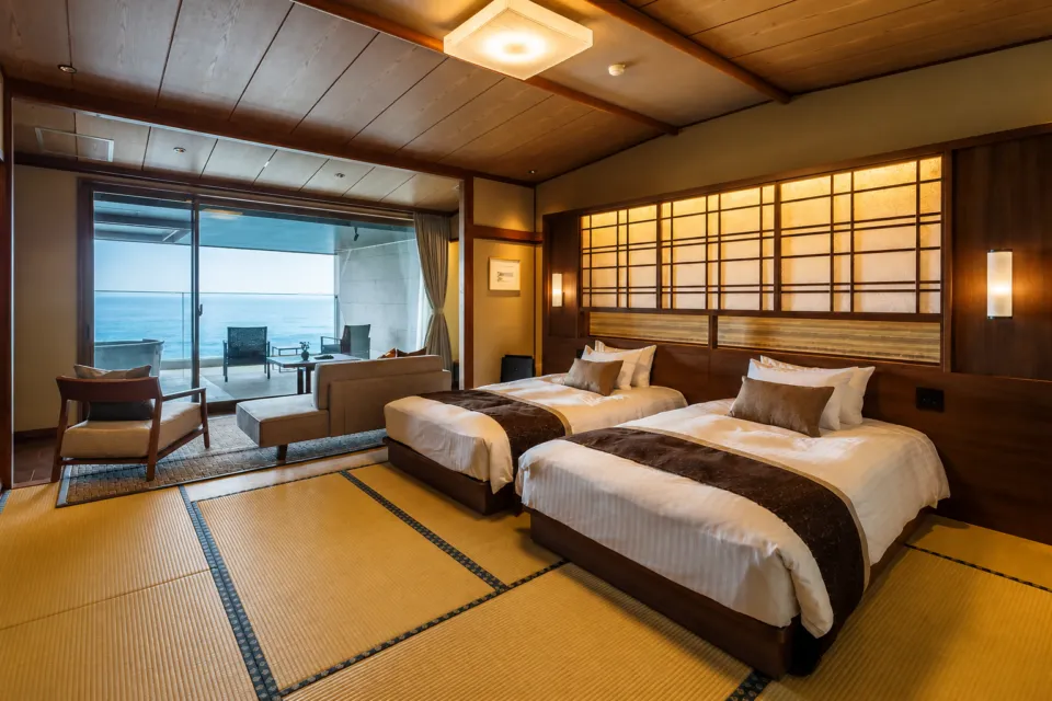 HOTEL AZUMAの露天風呂付オーシャンテラス