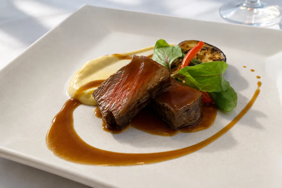 ホテルブエナビスタの牛肉料理