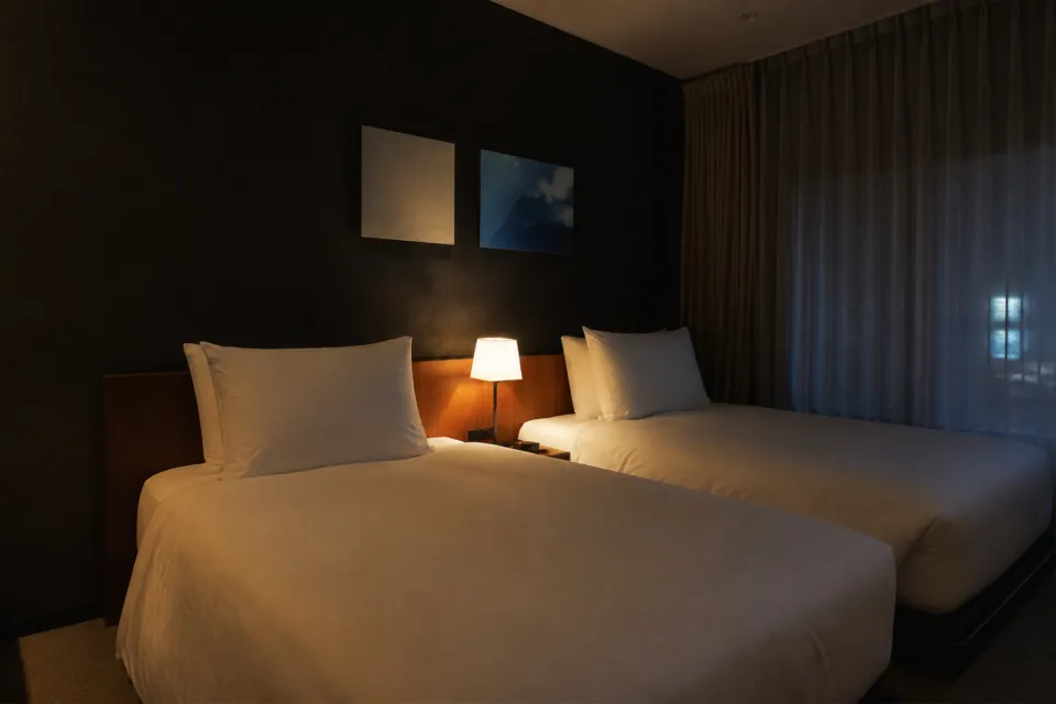 HOTEL CYCLEのスタンダードツインの客室内