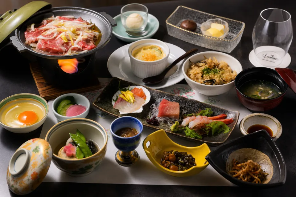 八甲田城ヶ倉温泉 ホテル城ヶ倉の夕食膳