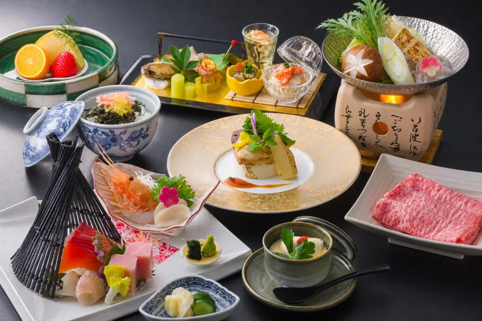ホテル木暮の会席料理一式