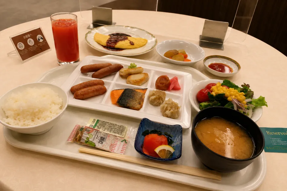 ホテルモントレ仙台の和洋朝食プレート