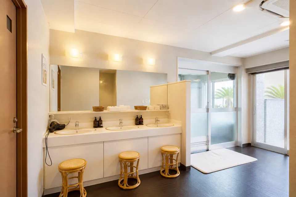 ホテルルートイン門司港の大浴場脱衣所