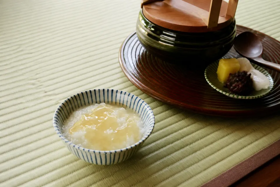 瓢亭 本店の夏の朝がゆ