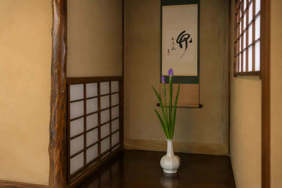 瓢亭 本店の庭に面した茶室