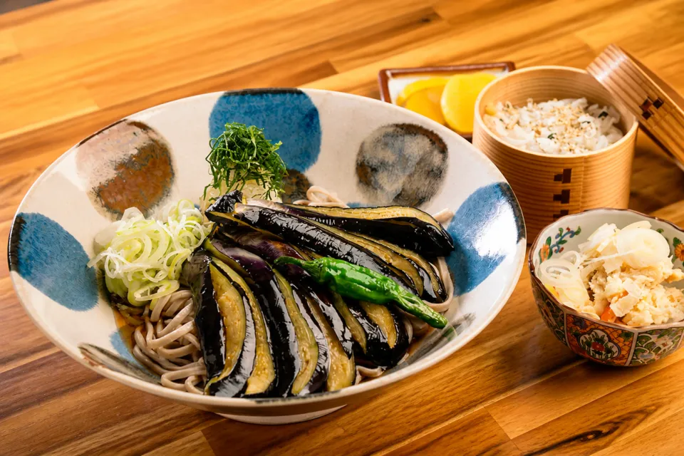 伊豆の華の揚げ茄子おろしそば