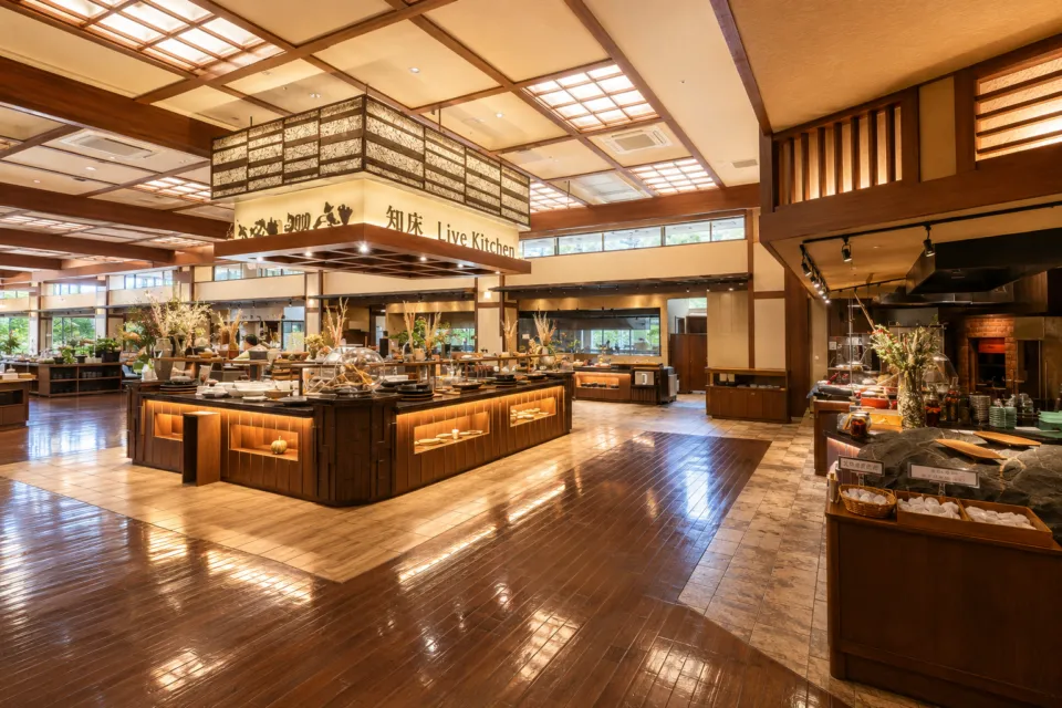 北こぶし知床 ホテル&リゾートの知床Live Kitchenの食事会場