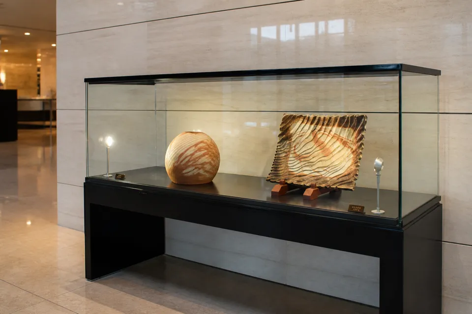 後楽ホテルの備前焼アート展示
