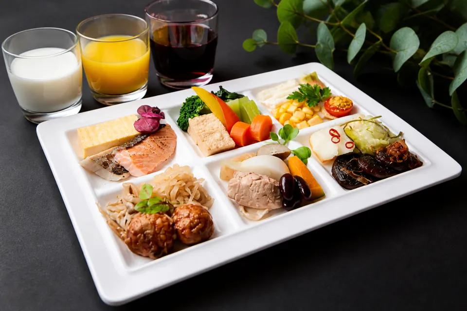 後楽ホテルの朝食ビュッフェ料理