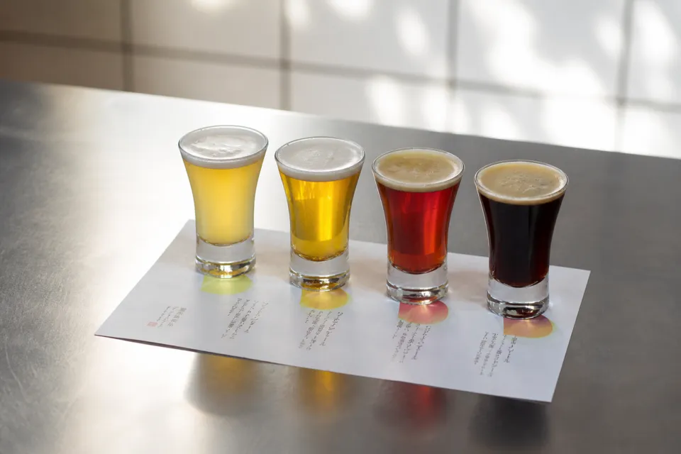 蔵元レストラン せきのいちのクラフトビール飲み比べ
