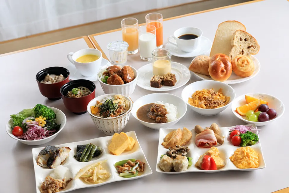 倉敷国際ホテルの朝食ブッフェ料理