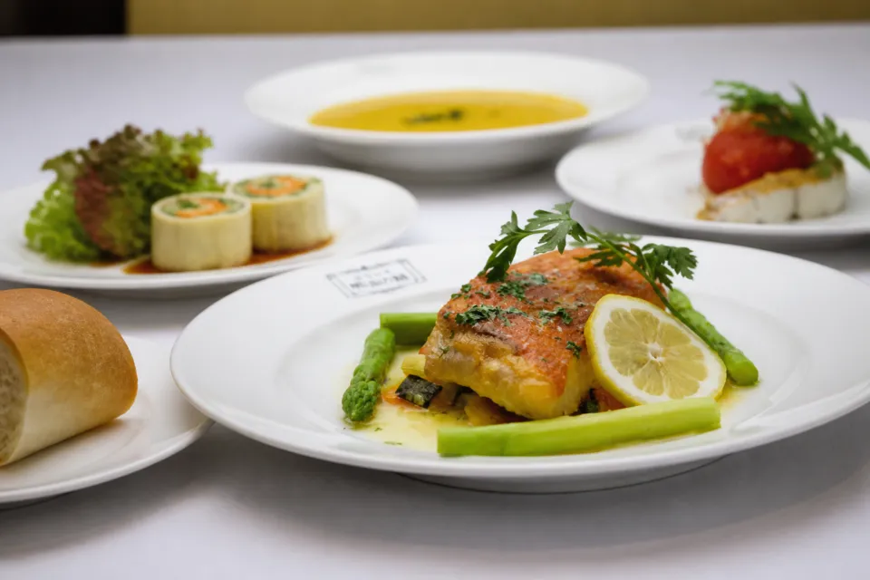 西洋料理 明治の館の魚料理を中心にしたコース