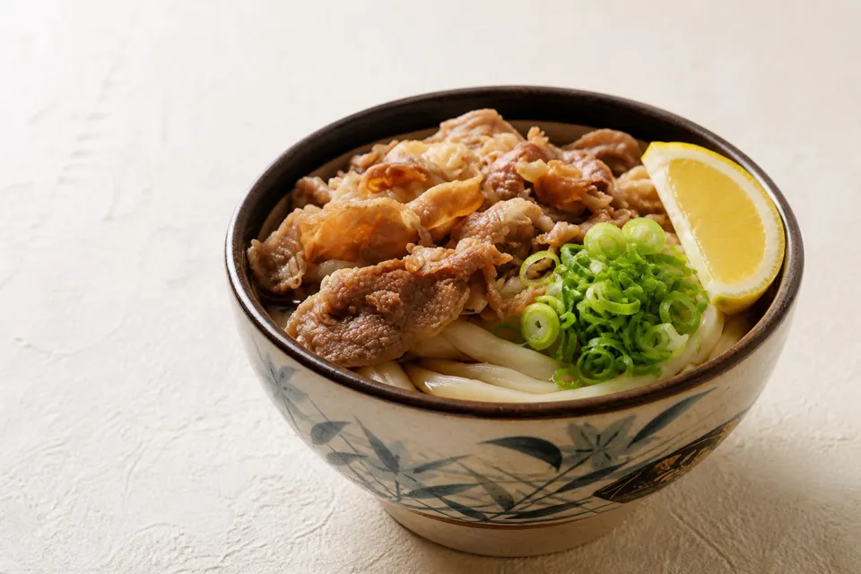麺処 綿谷 丸亀店の牛肉ぶっかけうどん