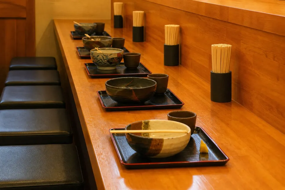 麺処 綿谷 丸亀店のカウンター席