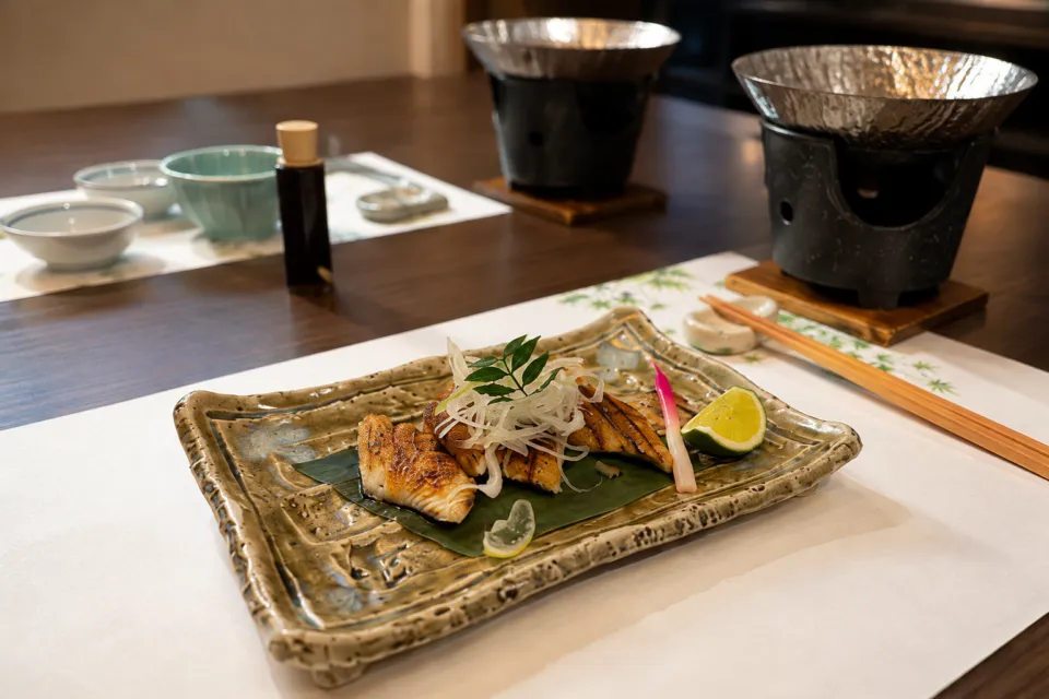 宮島グランドホテル有もとの焼き魚料理
