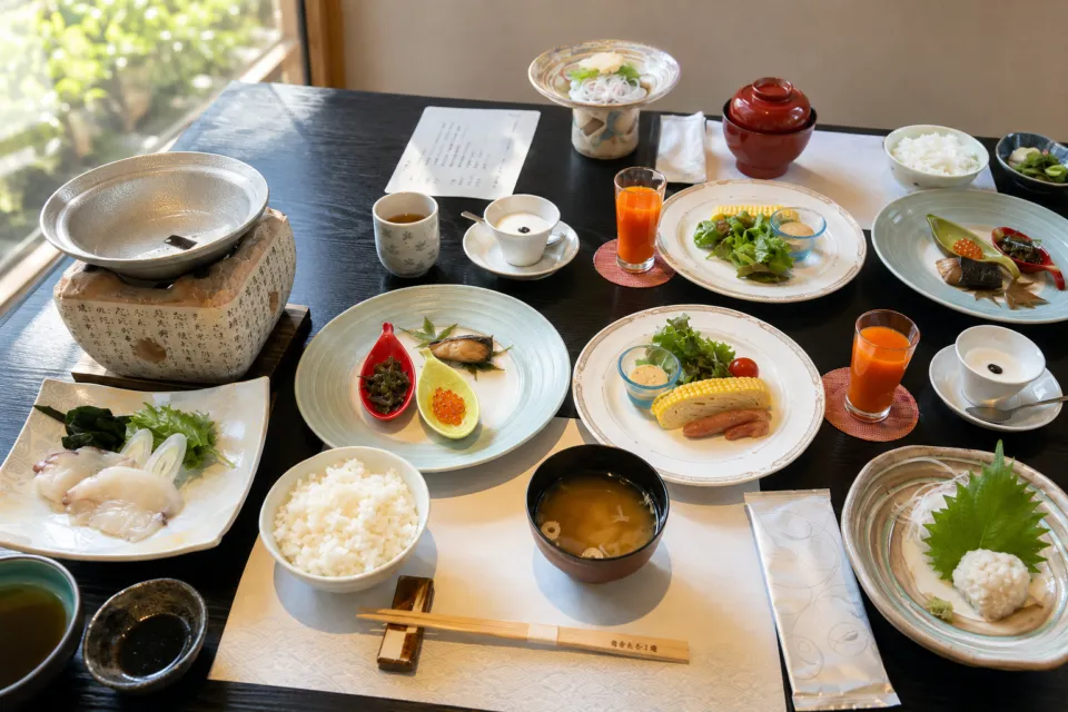 渚亭 たろう庵の和洋朝食