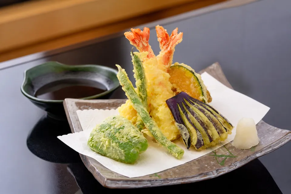 中野屋 湯沢本店の天ぷら盛り合わせ