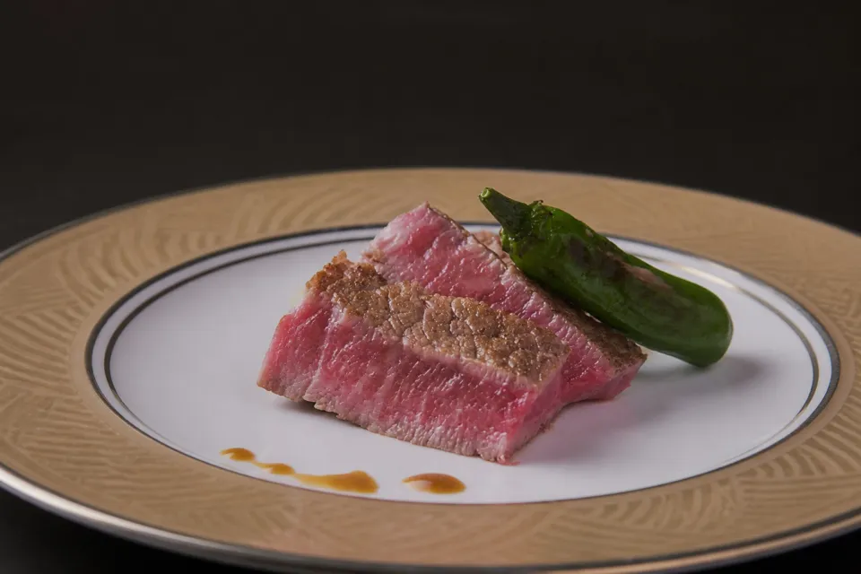 日本料理 行形亭の牛肉料理