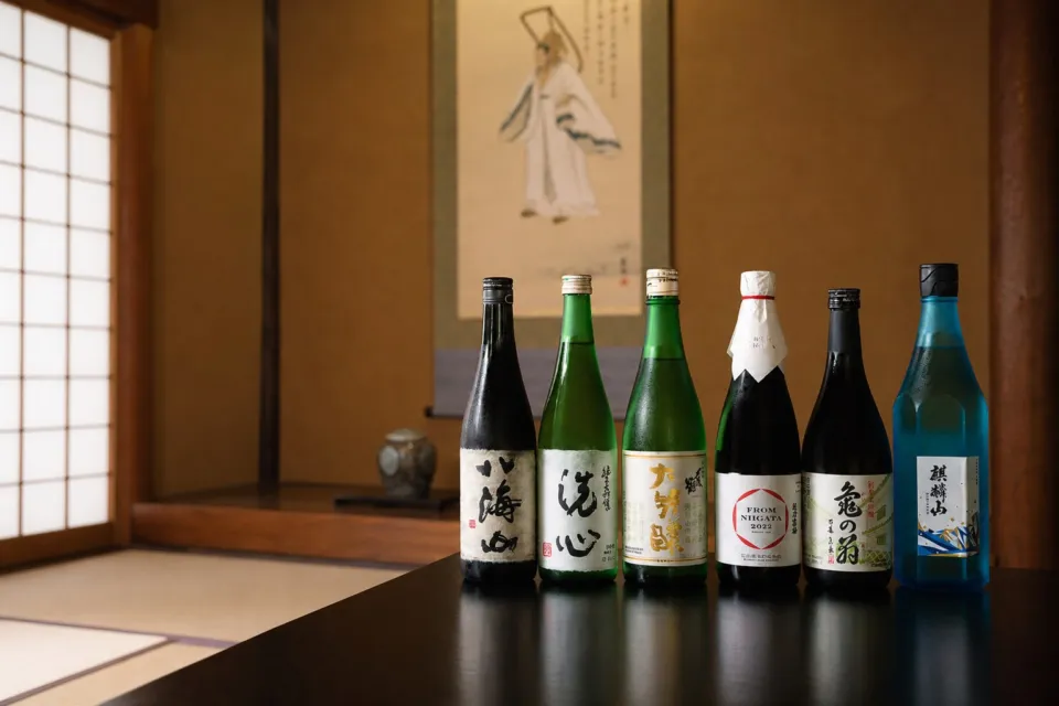 日本料理 行形亭の新潟の地酒