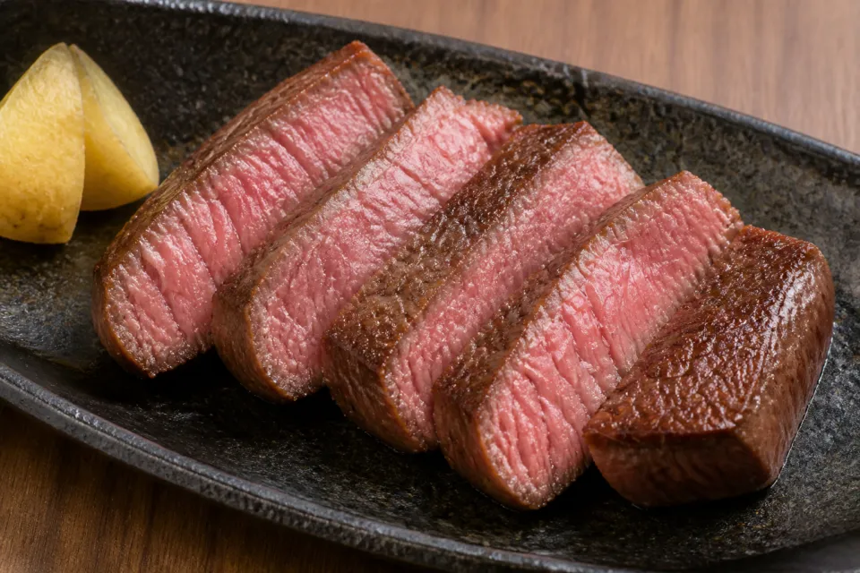 日光グルマンズ和牛の焼き加減が伝わる黒毛和牛ステーキ
