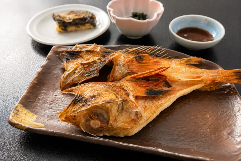 大船渡温泉の焼き魚料理