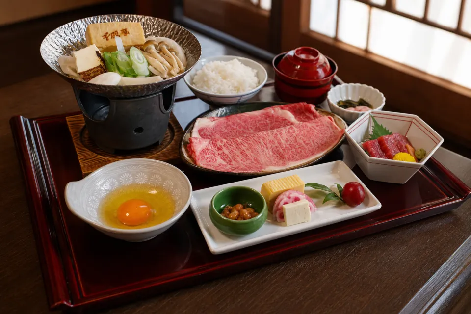 近江肉せんなり亭 伽羅の近江牛すき焼き鍋御膳