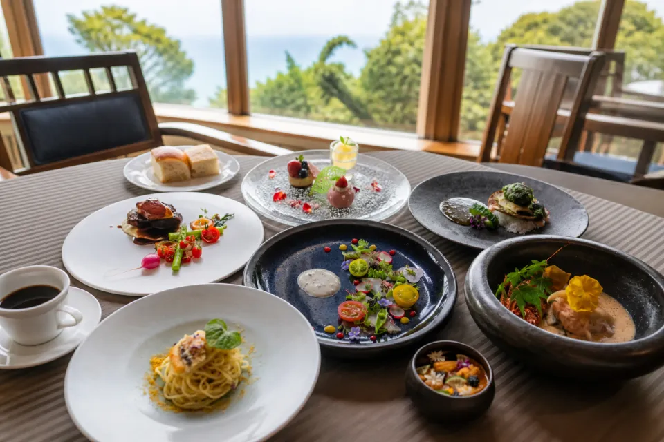 リゾートホテル モアナコーストの彩り豊かなイタリア料理のコース